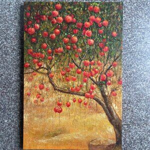 Bountiful Harvest: Original Oil Painting of a Fruit-laden Tree